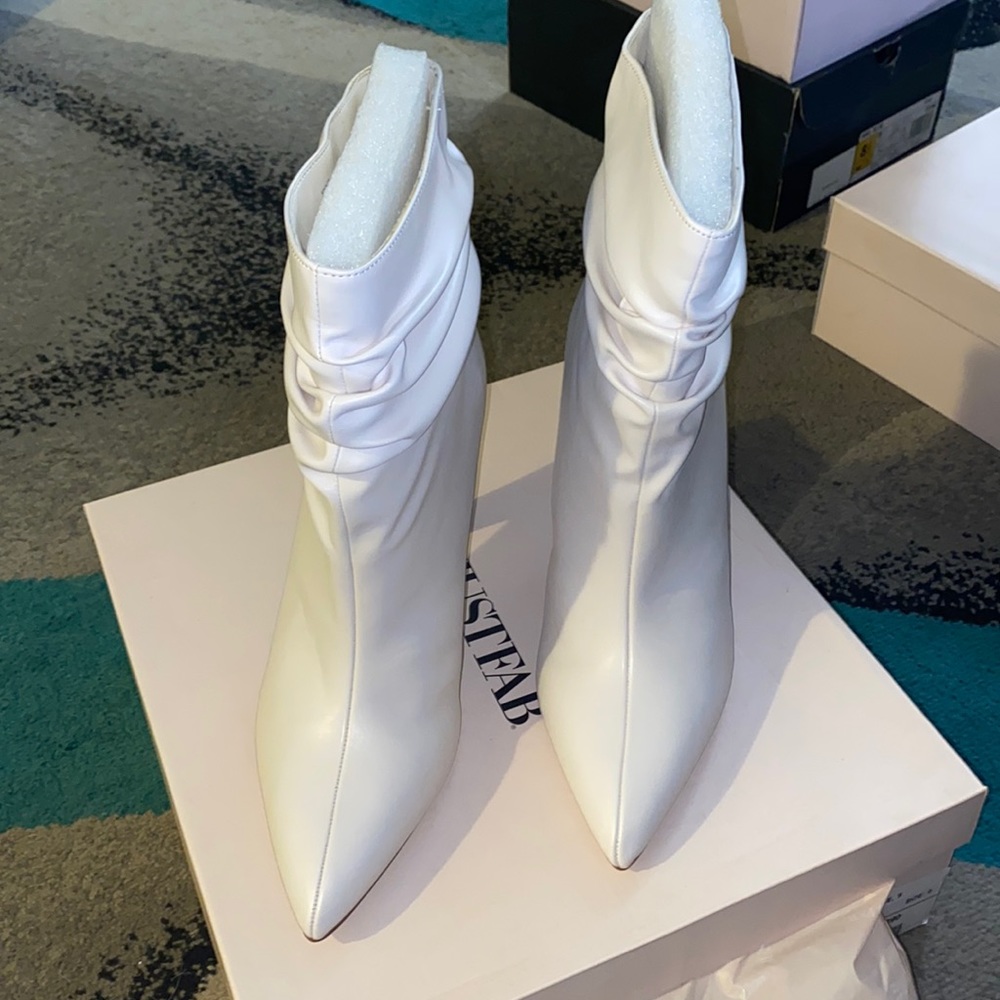 NBW. Cream booties. Size 9.